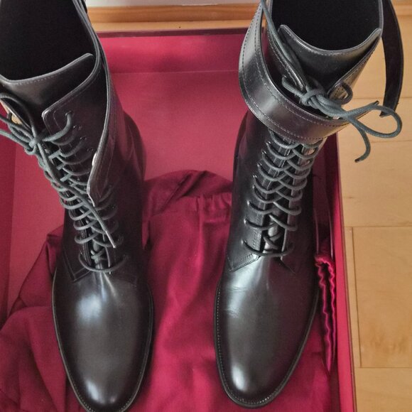 Tamara Mellon Nagoya Black Combat Boots Sz 40.5 - Picture 3 of 10